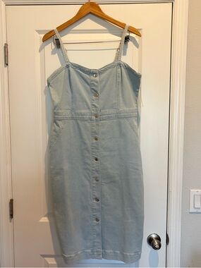 Francesca’s Denim Button Up Midi Dress